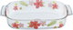 صينية فرن زجاج السيف غاليري، 2.7 لتر، نقش زهور، 34x22x6 سم - شفاف product image 2