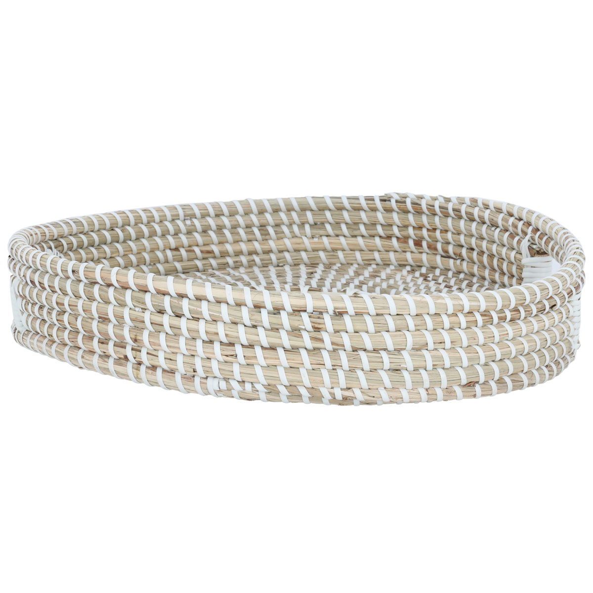 Al Saif Gallery wicker serving tofir, 36 x 36 x 8 cm, round - beige white product image 2