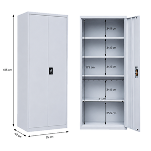 دولاب ملفات معدن، 185×85×40 سم - رمادي product image