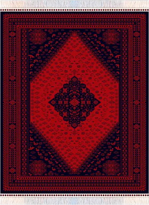 سجادة بولي بروبيلين سجادتي، 200×300 سم، نقش أردبيل - أحمر product image