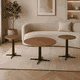 طقم طاولات سيراميك و معدن، 3 قطع - اسود بني product image 1