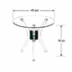 طقم طاولات زجاج و ستيل و اكرليك، 5 قطع - شفاف اسود product image 3