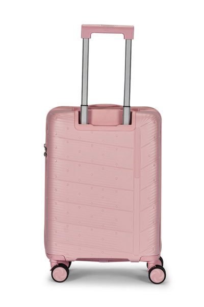 طقم شنط سفر بولي بروبيلين ليمرا، 4 مقاسات، 4 عجلات، بزاوية 360 درجة، LMA-PP501 - وردي product image 5