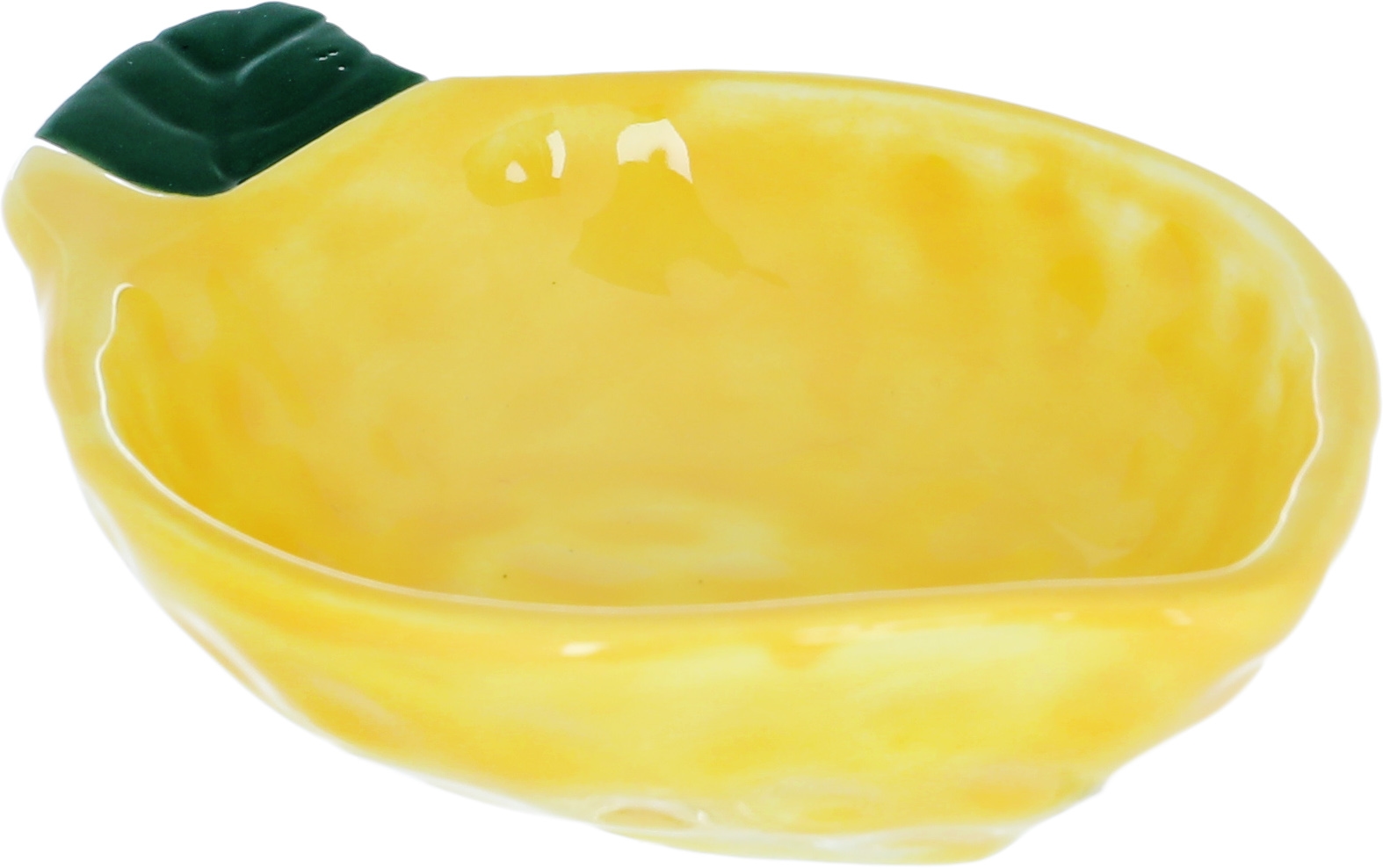 Al Saif Gallery porcelain serving plate, 13 x 8.8 x 3 cm, lemon shape - yellow product image