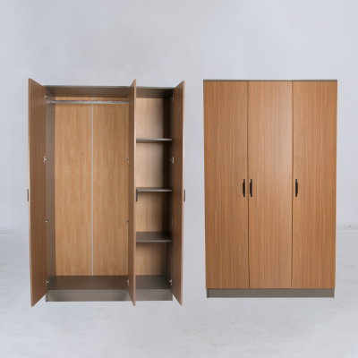 خزانة ملابس خشب MDF، 54×120×200 سم 3 ابواب - خشبي product image 3