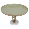 Al Saif Gallery steel cake serving stand, circular, with a gold-green base product image 1