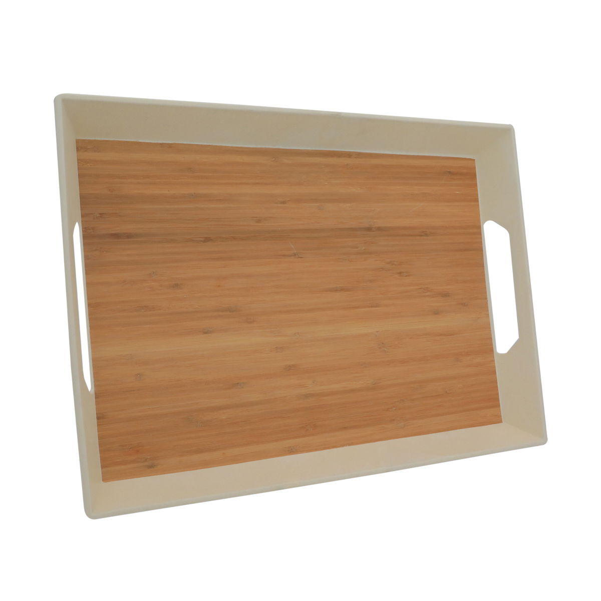 Tofaria Saif Gallery wooden serving tray, 16 inches, rectangle - brown product image