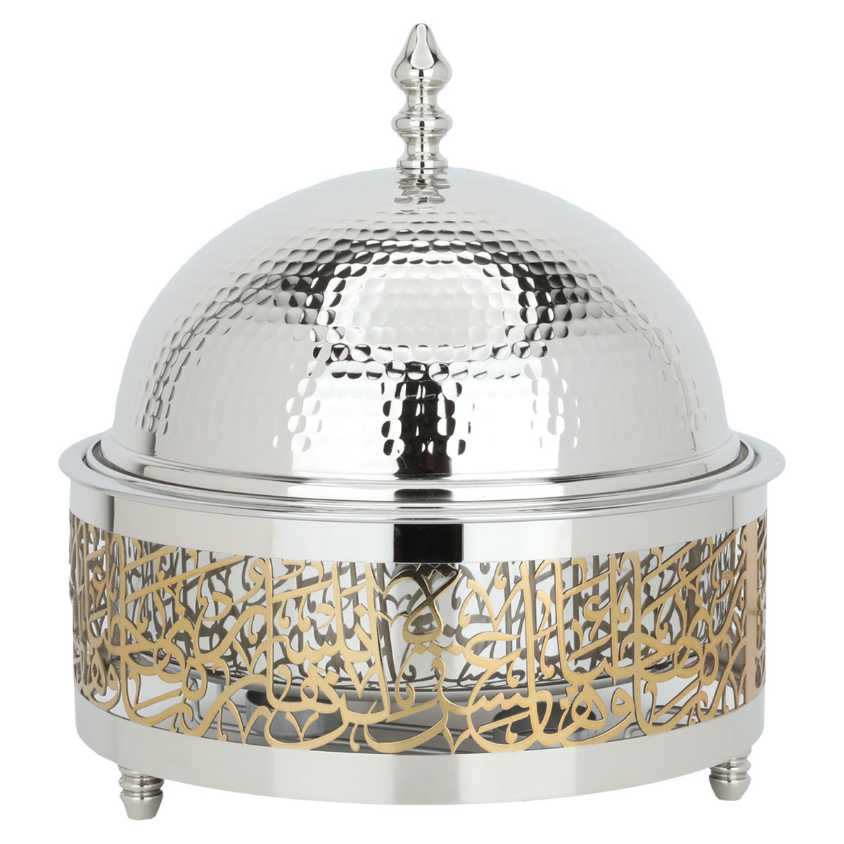 Al Saif Gallery Round Food Warmer With Steel Cover, 28 X 13 Cm - Silver product image