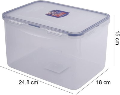 علبة تخزين طعام بلاستيك لوك اند لوك، غطاء، 9.3 × 6.6 × 5.9 سم - شفاف product image 2