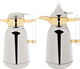 Al Saif Gallery Shahad thermos set, 1/1 liter, with transparent handle, two pieces, thermal glass inner container, steel outer shell - silver product image 1
