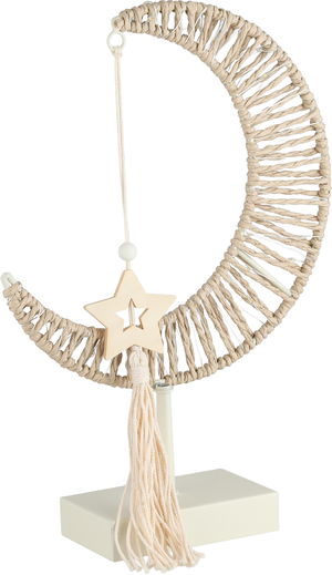 ستاند ديكور رمضاني هلال استيل السيف غاليري، 24.5x7x34.5 سم، قاعدة - أبيض بيج product image 2