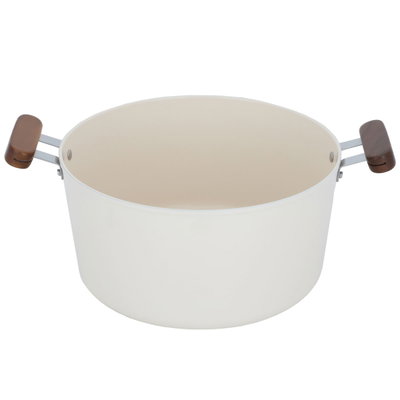 قدر سيراميك تورنادو، 28 سم، يد خشب - بيج product image 3
