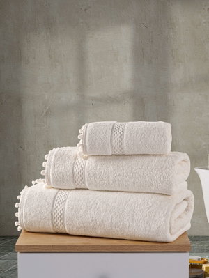  منشفة قطن، 1 قطعة، 170 × 90 سم - كريمي product image 2