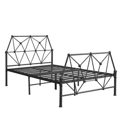 سرير هيكل حديد، 190×70×70 سم - أسود product image 5