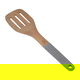 ملاس طبخ خشب السيف غاليري، 30×8 سم، مخرم بيد سيليكون - رمادي فاتح product image 1