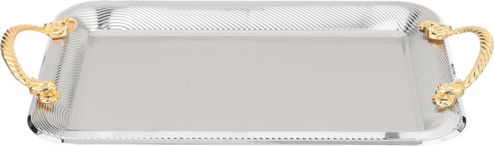 Al Saif Gallery 3-Piece Stainless Steel Toothbrush Set with Gold Handle, Rectangular - Silver product image 3