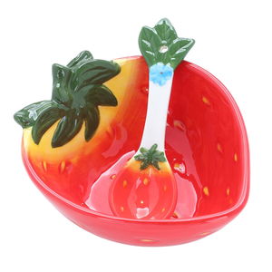 زبدية بورسلان السيف غاليري، 15×13×6 سم، شكل فراولة - أحمر product image 2