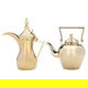 Sulaiman Steel Al Saif Gallery Dallah and kettle Set, 2/1.41 litres, 2 pieces - Gold product image 1