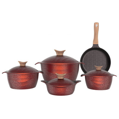 طقم قدور جرانيت تيتانيوم السيف غاليري، 9 قطع - برونزي product image 3