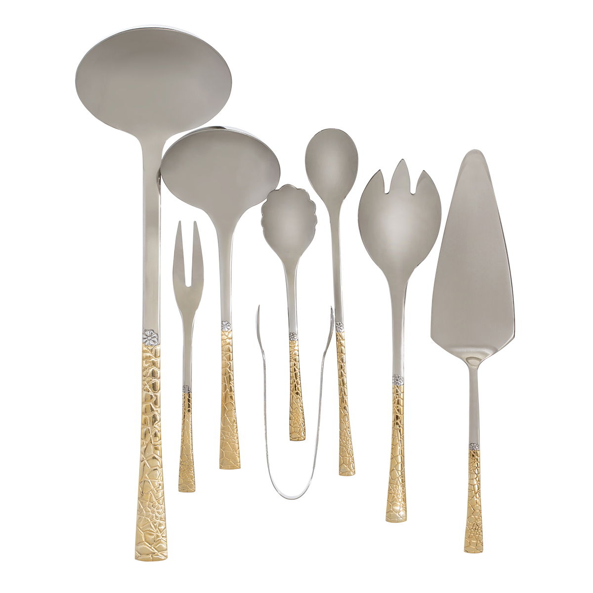 Al Saif Gallery steel spoon set with aluminum case, 72 pieces, gilded - silver product image 3