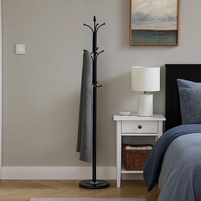 علاقة ملابس مودرن معدن، ارتفاع 185 سم - اسود product image 3