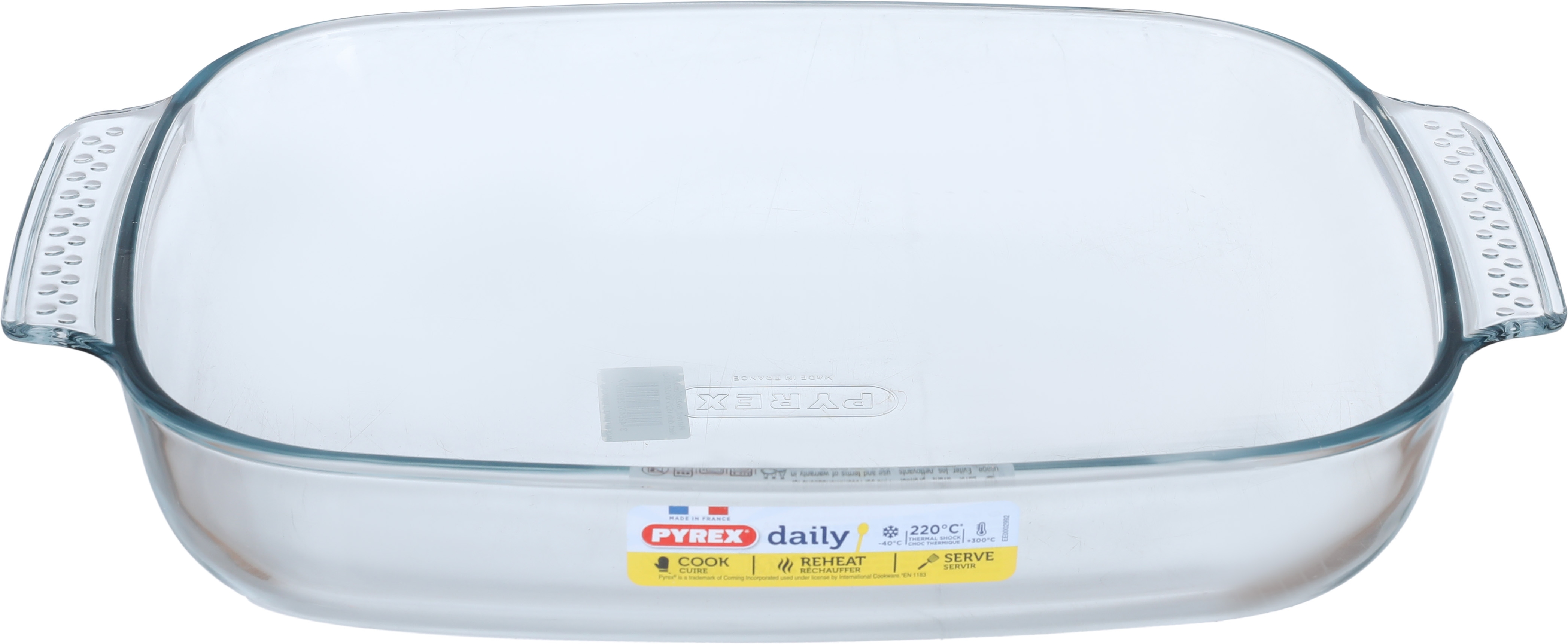 صينية فرن زجاج بيد بايركس، 3.7 لتر، مستطيل - شفاف product image