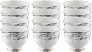 Al Saif Gallery porcelain coffee cup set, 12 pieces - white product image