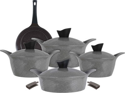 Tornado Granite Cookware Set, 9 Pieces - Grey product image 2
