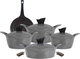 Tornado Granite Cookware Set, 9 Pieces - Grey product image 2