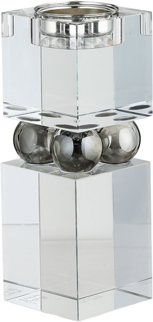 مبخرة زجاج السيف غاليري، 6x6x16 سم - شفاف فضي product image