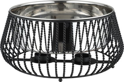 Al Saif Gallery Stainless Steel Indian Food Warmer, 28x28x34 cm, 2 Liter, Double Bowl, Base, Round - Black Silver product image 2