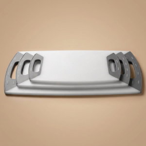 طقم ألواح تقطيع بلاستيك السيف غاليري، 3 قطع، بيد - أبيض product image