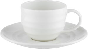 فنجان قهوة بورسلان السيف غاليري، 90 مل، الصحن 12.5 سم - أبيض product image