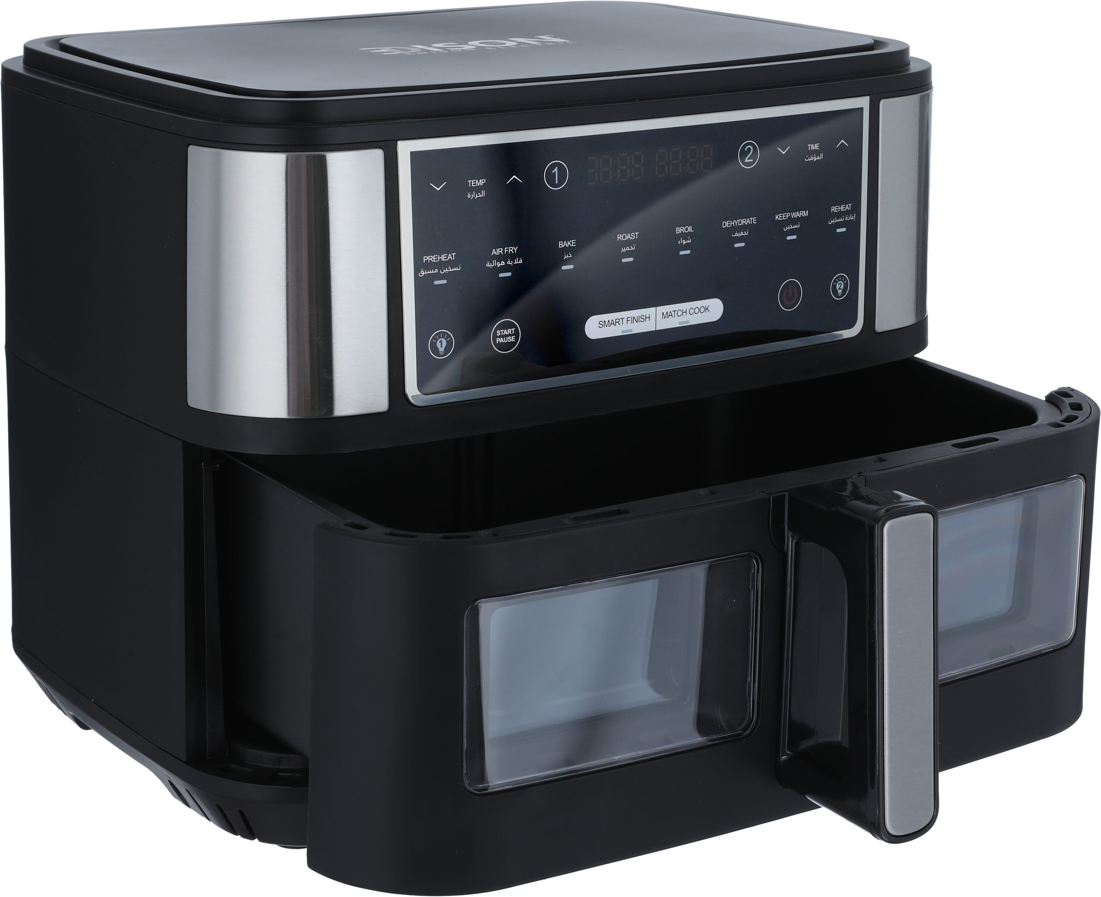 Edison Saf-5515Dtw Double Air Fryer, 10L, 2600W, 8 Functions - Black product image 3
