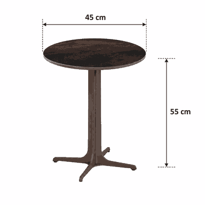 طقم طاولات سيراميك و معدن، 3 قطع - اسود بني product image 4