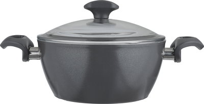 طقم قدور جرانيت تركي فالز، 7قطع، غطاء زجاج - رمادي غامق product image 6