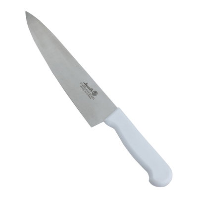 Steel knife with plastic handle, 8 inches - white product image 2