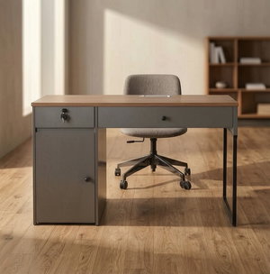 مكتب مودرن خشب MDF، 60×120×75 سم - رمادي product image 2
