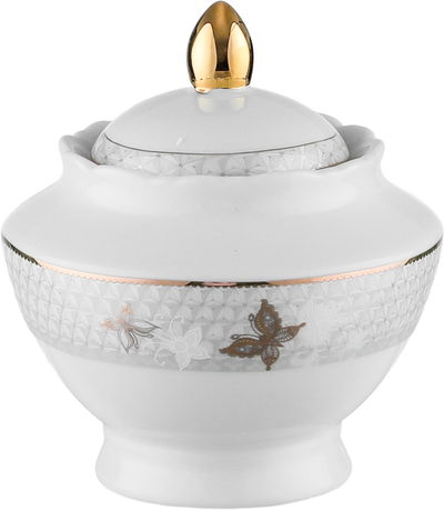 طقم سفرة فلورا بورسلان السيف غاليري، 65 قطعة - أبيض product image 7