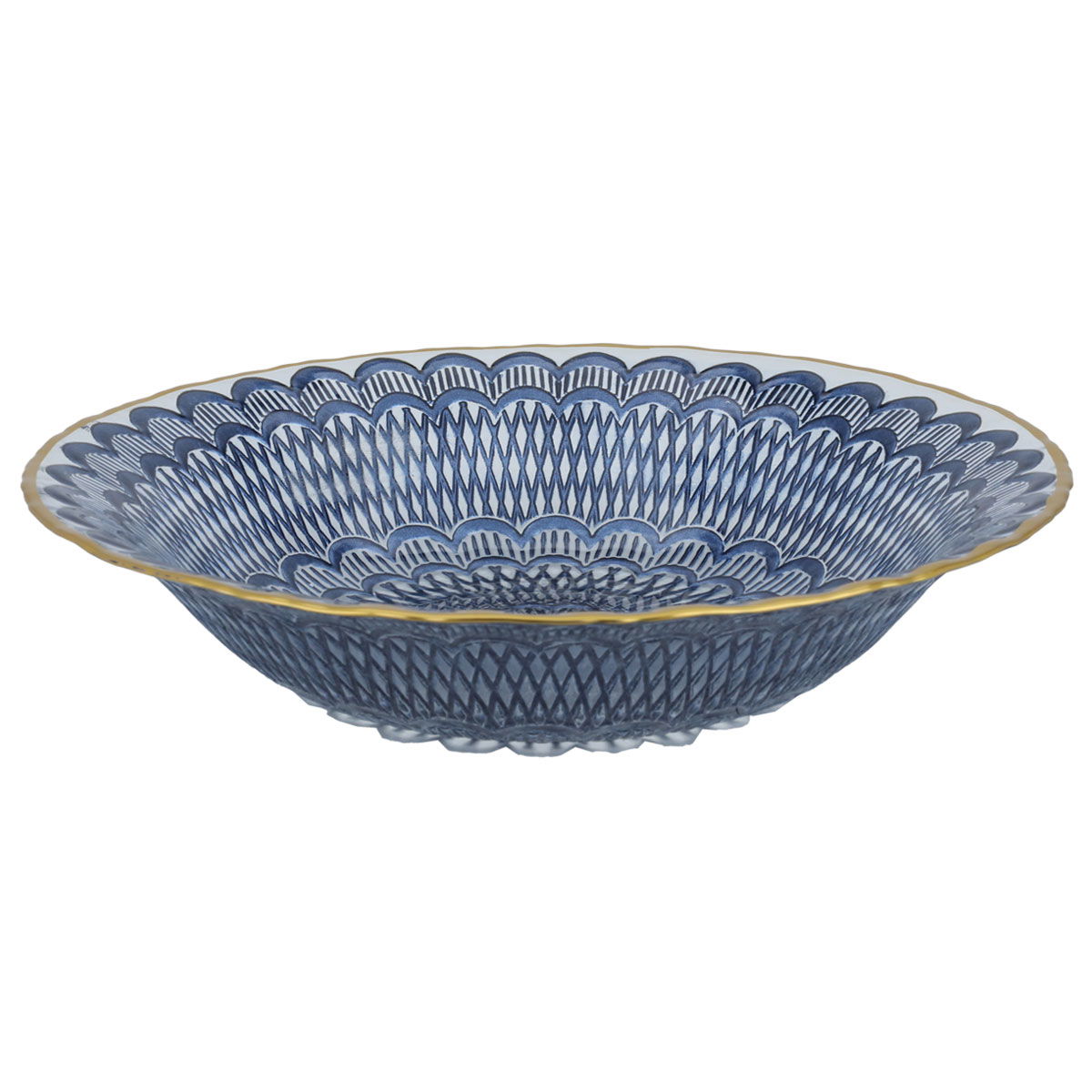 Al Saif Gallery Glass Serving Plate, 30X30X6 Cm - Blue product image