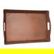 Al Saif Gallery plastic serving tray, 50x35x5 cm, embossed rectangle - brown product image 1