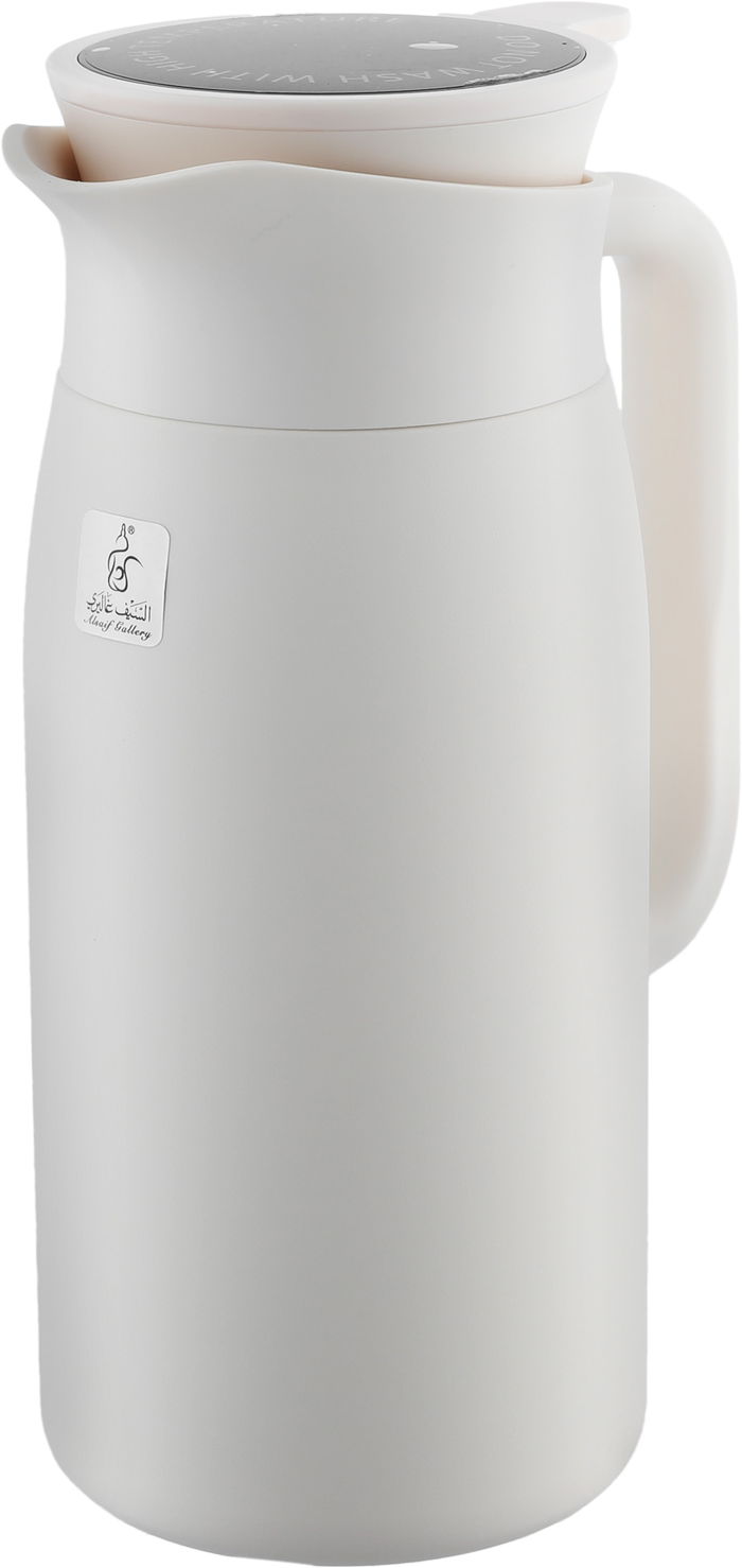 Rana Al Saif Gallery Thermos, 1.10 L, Steel Inner Container, Steel Outer Body, Touch Screen - Cream product image 4