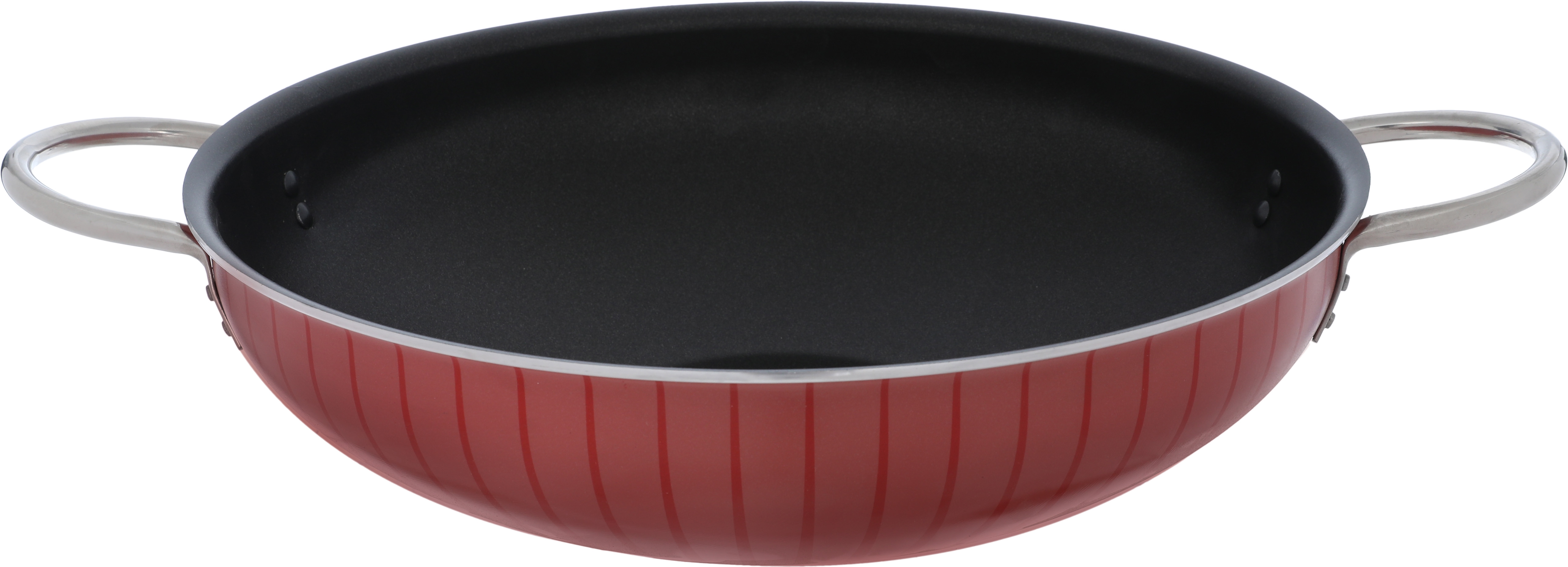 مقلاة بيدين تيفلون نيوفلون، 34 سم، غطاء - أحمر product image 2