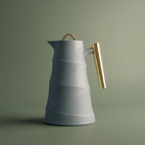 ترمس بامبو جلوري، 1 لتر، حافظة داخلية زجاج - أخضر product image