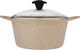 طقم قدور جرانيت فاليز، 8 قطع، غطاء زجاج - بني product image 2