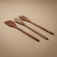 Excellent Houseware 3-Piece Wooden Kitchen Spoon Set - Dark Wood product image 1