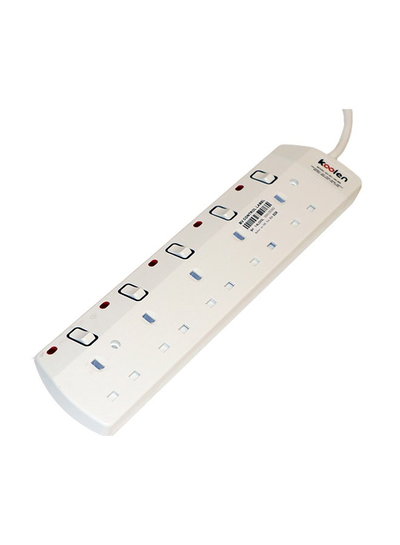 وصلة كهربائية كولن، 3250 واط، 5 مخارج، 3 متر، 301100007 - ابيض product image 5