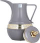 Al Saif Gallery Amal thermos set, 1/1 liter, 2 pieces, thermal glass inner shell, plastic outer shell - Cappuccino product image 9