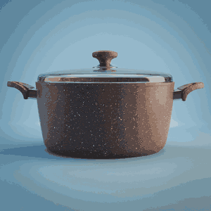 قدر طهي جرانيت صافلون، 9.25 لتر، 30 سم، غطاء - بيج غامق product image