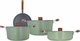 طقم قدور طهي سيراميك تورنادو، 7 قطع - اخضر product image 2
